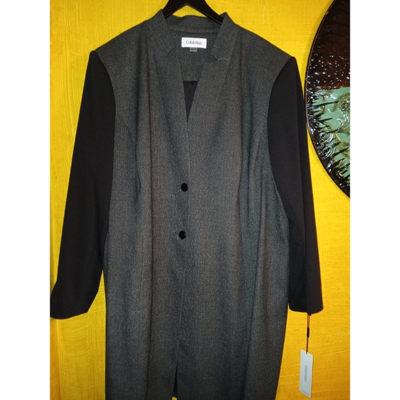 CALVIN KLEIN PLUS SIZE COLOR BLOCK JACKET - Picture 5 of 6